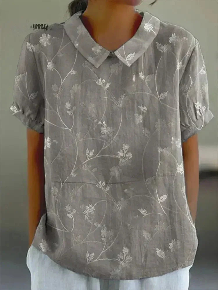 LM | Blouse with floral print for women