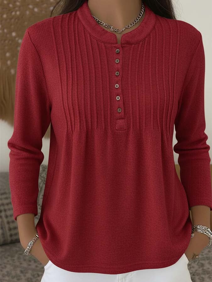 Women'S Casual Button-Down Top