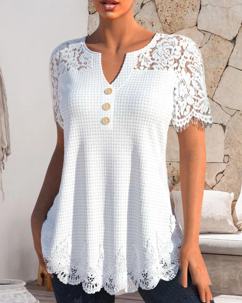 LM | Structured lace blouse
