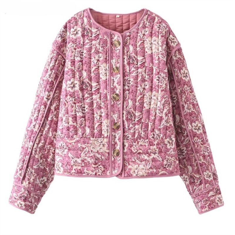 LM | Lined jacket with floral pattern