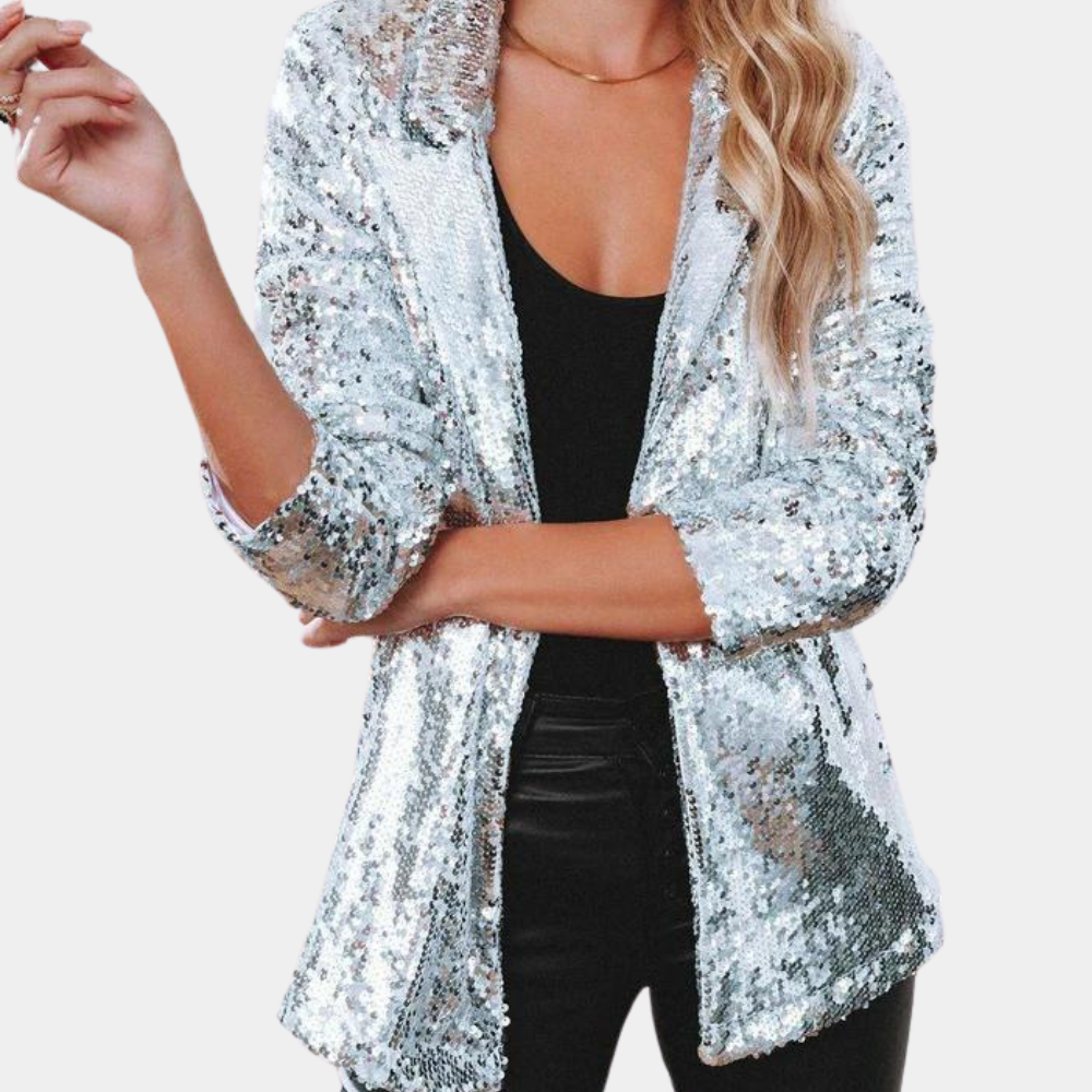 LM | Stylish glitter blazer for women