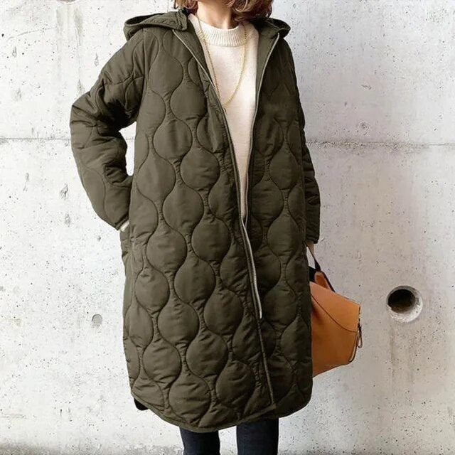 LM | New Casual Parka jacket with hood in Argyle