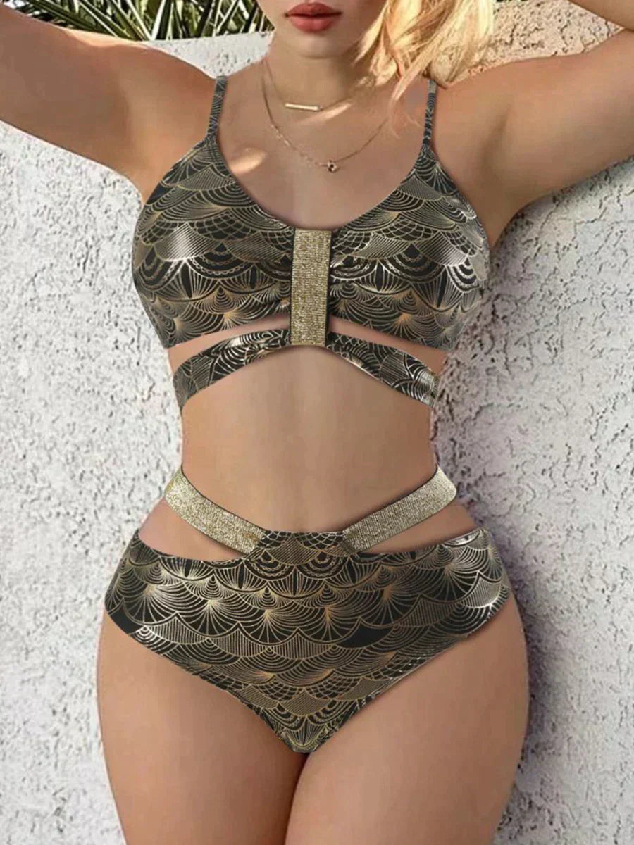 Harriet® | Push-up Bikini Mit Metallic-details