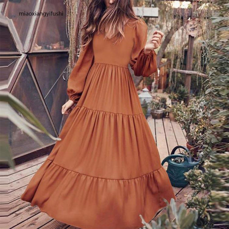 LM | Long-sleeved midi dress with tuxedos