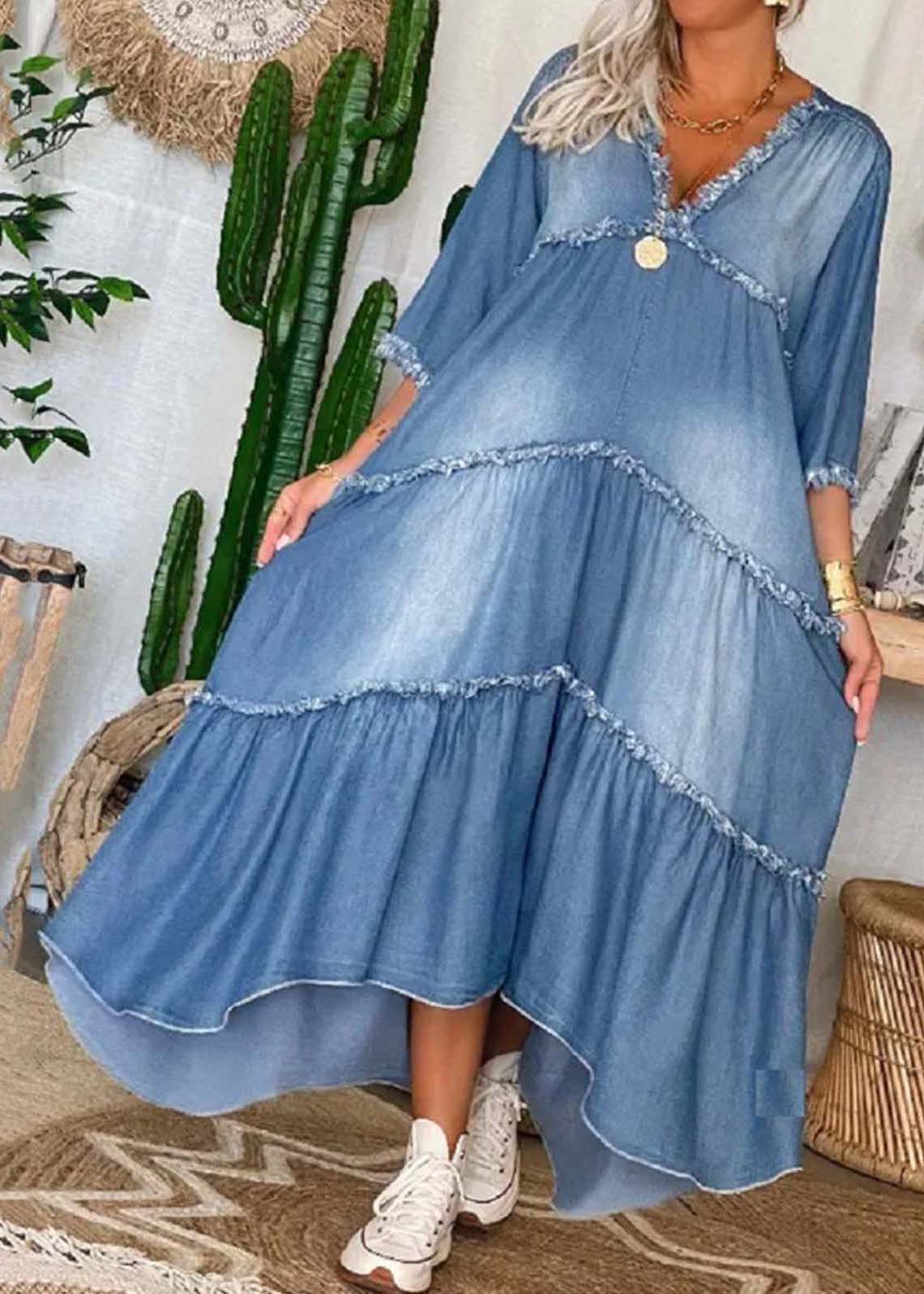 LM | Long denim dress