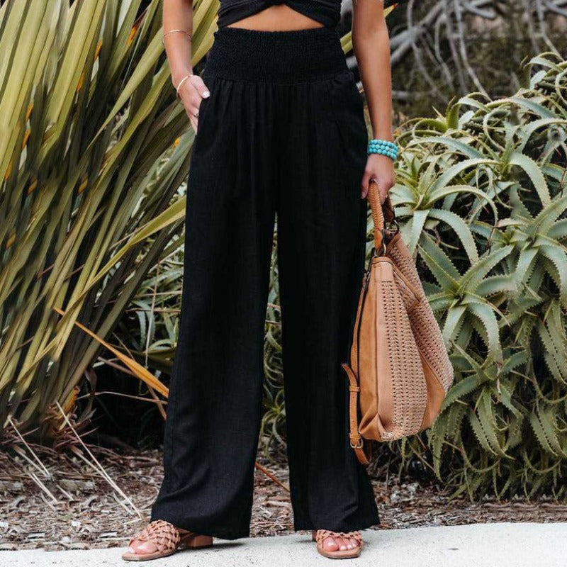 LM | Pants with wide leg and high waist