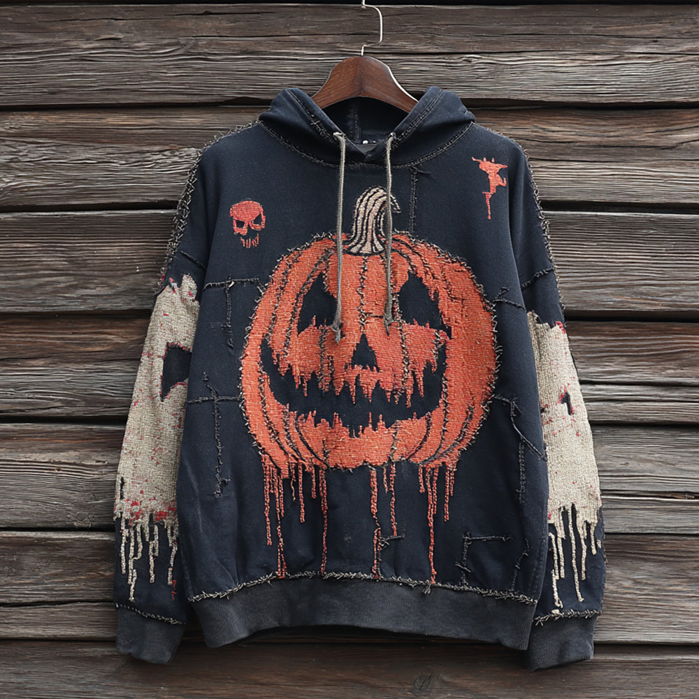 Men's Halloween Scary Pumpkin Hoodie artswardrobe