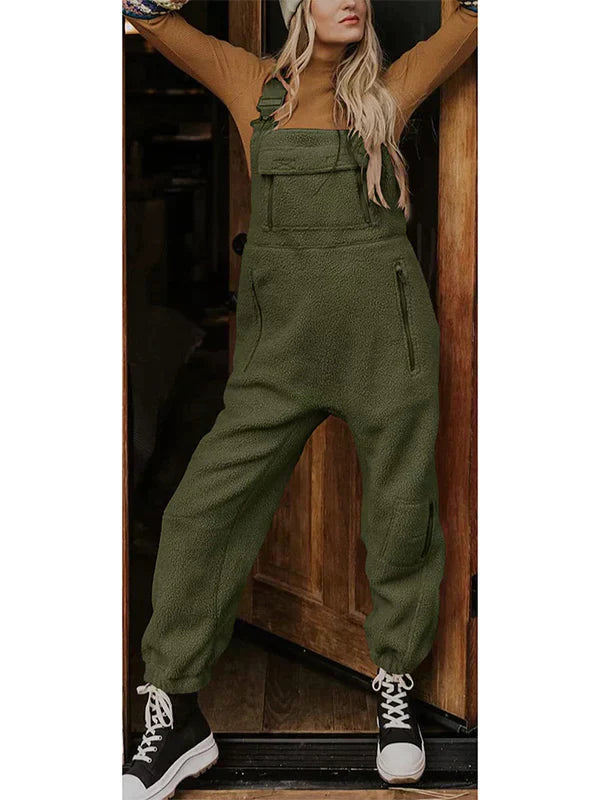 LM | Women's fleece thermal overall with zipped pockets