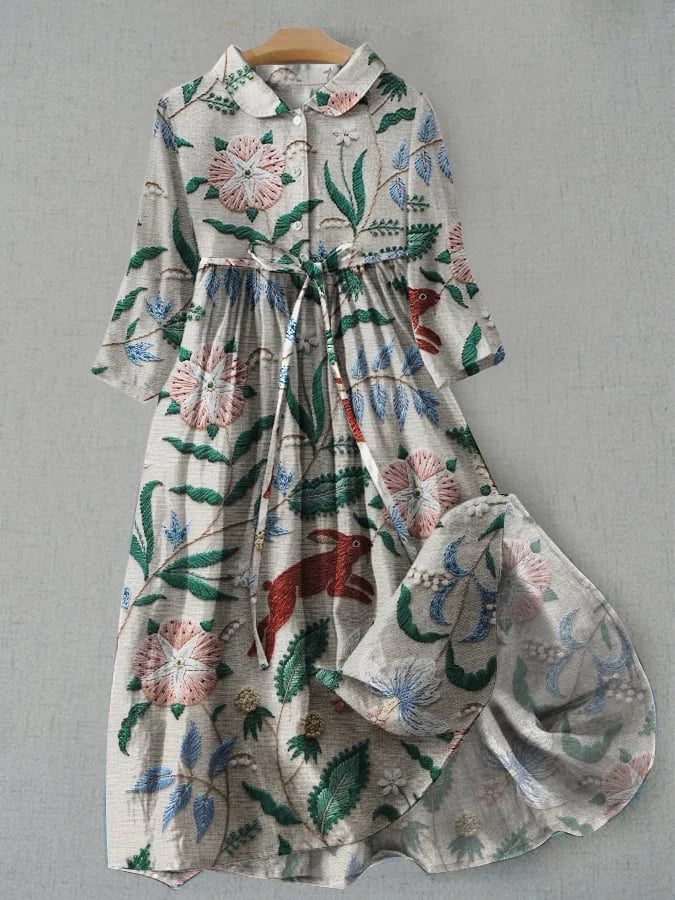 LM | Floral maxi dress with buttons