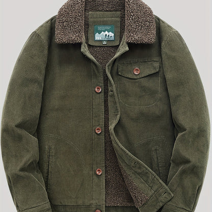LM | Warm fleece button jacket