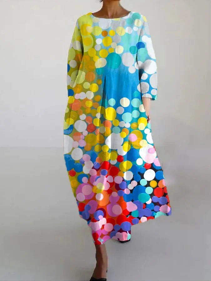 LM | Elegant colorful summer maxi dress