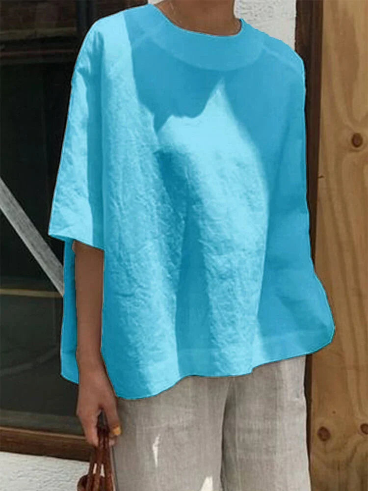 LM | Comfortable, loose round neck top
