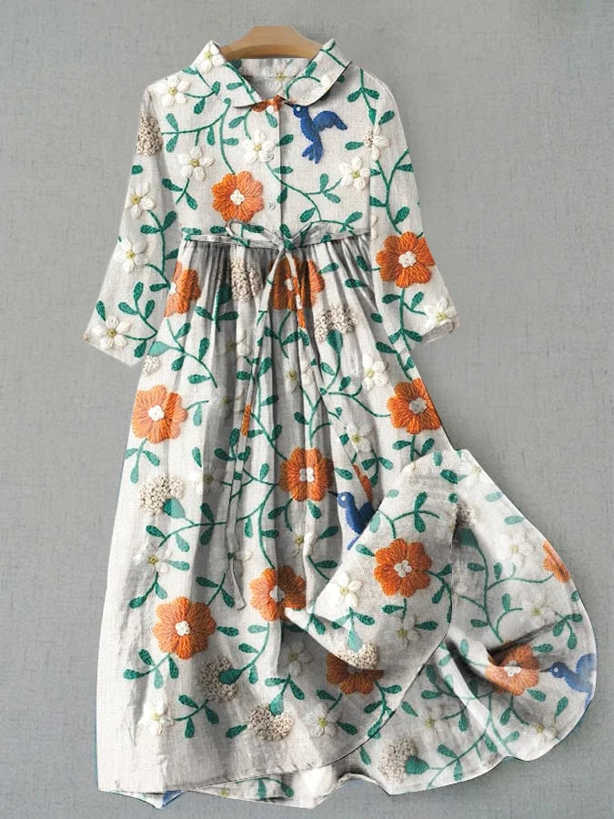 LM | Floral maxi dress with buttons