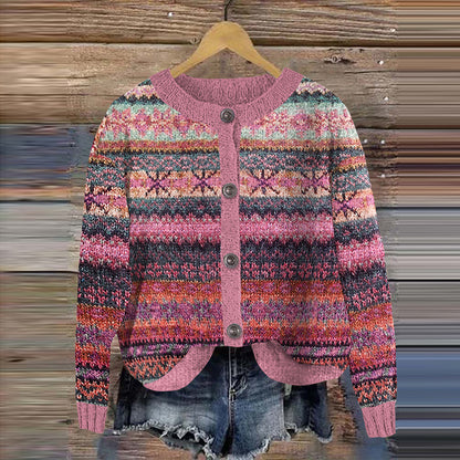 Vintage Fairman Island Knit Jacquard Sweater Cardigan elevenforest