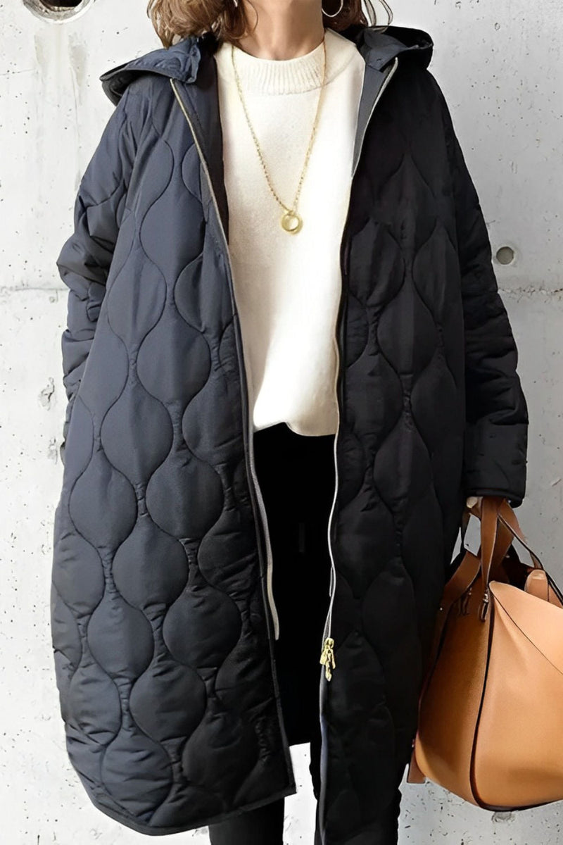 LM | New Casual Parka jacket with hood in Argyle