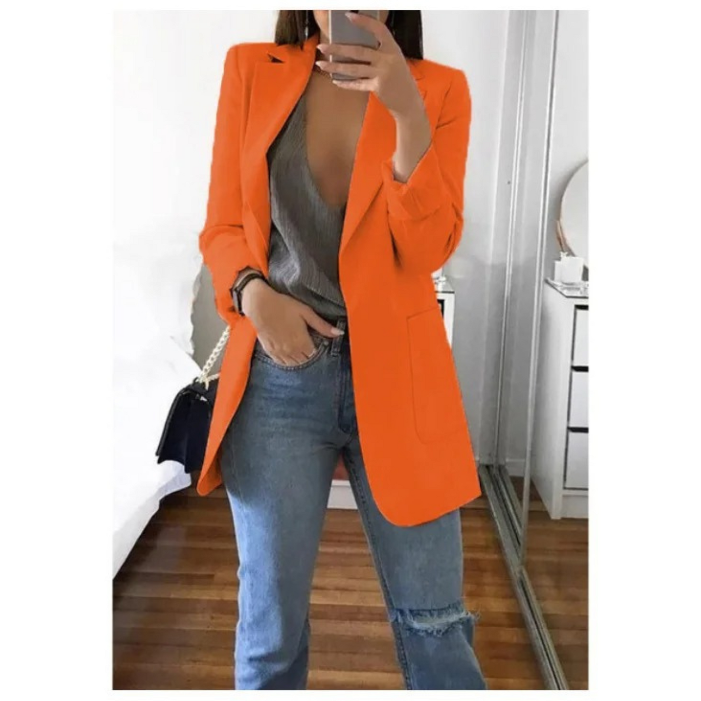 LM | Stylish pocket blazer for women