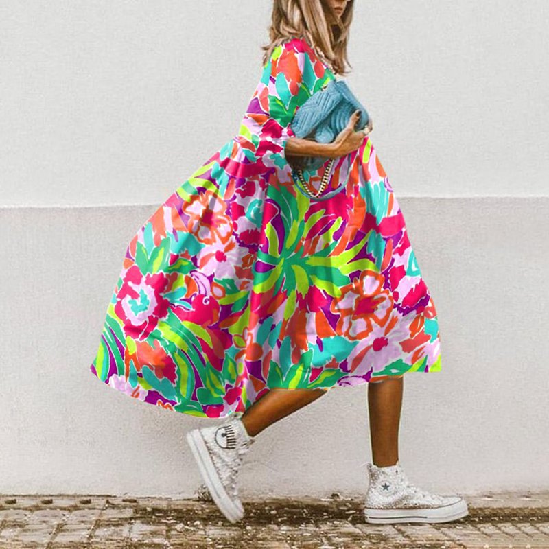 LM | Floral midi dress