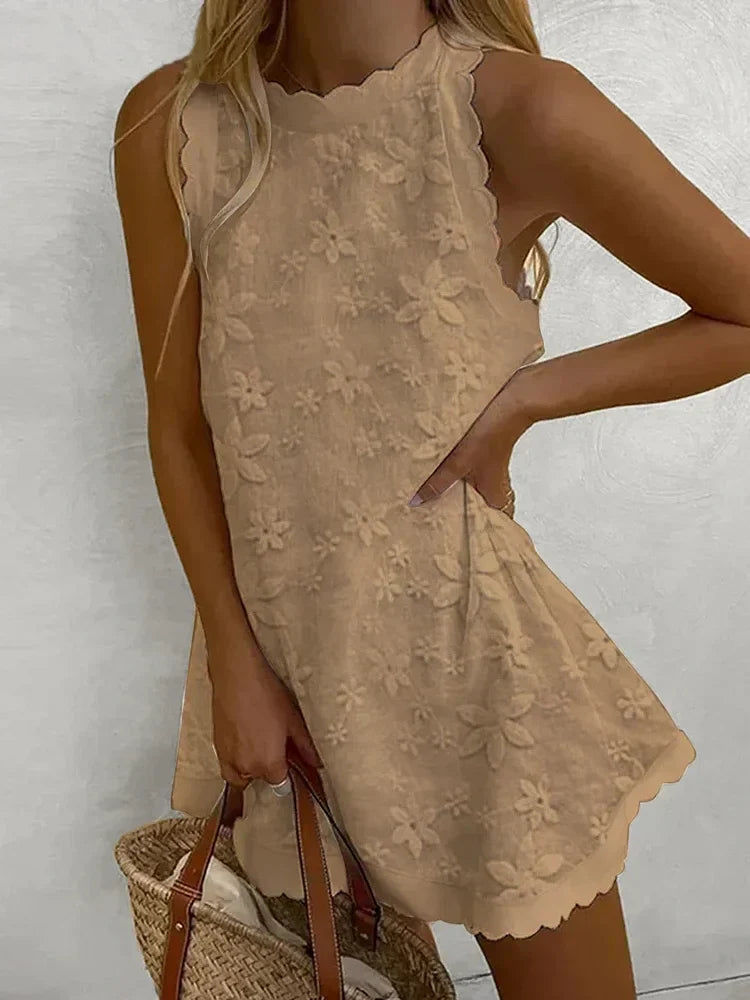 LM | Ladies lace dress, casual, sleeveless
