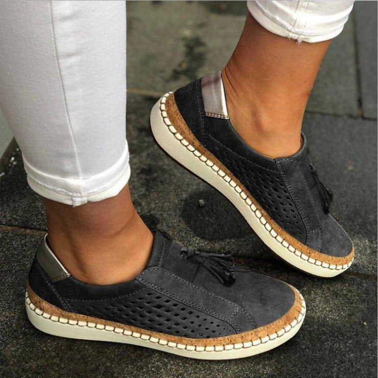 LM | Slip-on sneakers with tassel detail