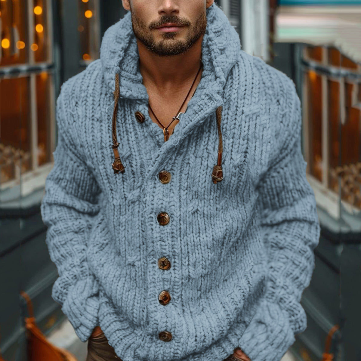 Men's Fairman Island Vintage Hooded Cardigan artswardrobe