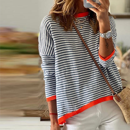 LM | Long sleeve striped cotton shirt