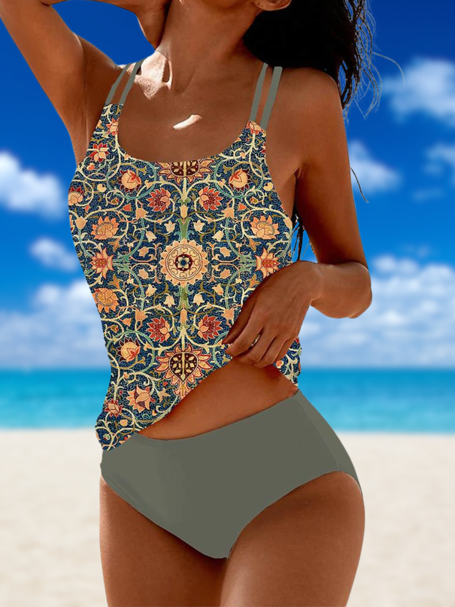 LM | Elegant, colorful printed summer swimwear