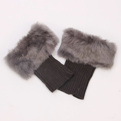 Casual Solid Color Furry Socks artswardrobe