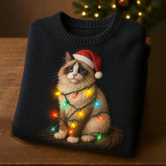 Christmas Art Print Crew Neck Sweatshirt elevenforest