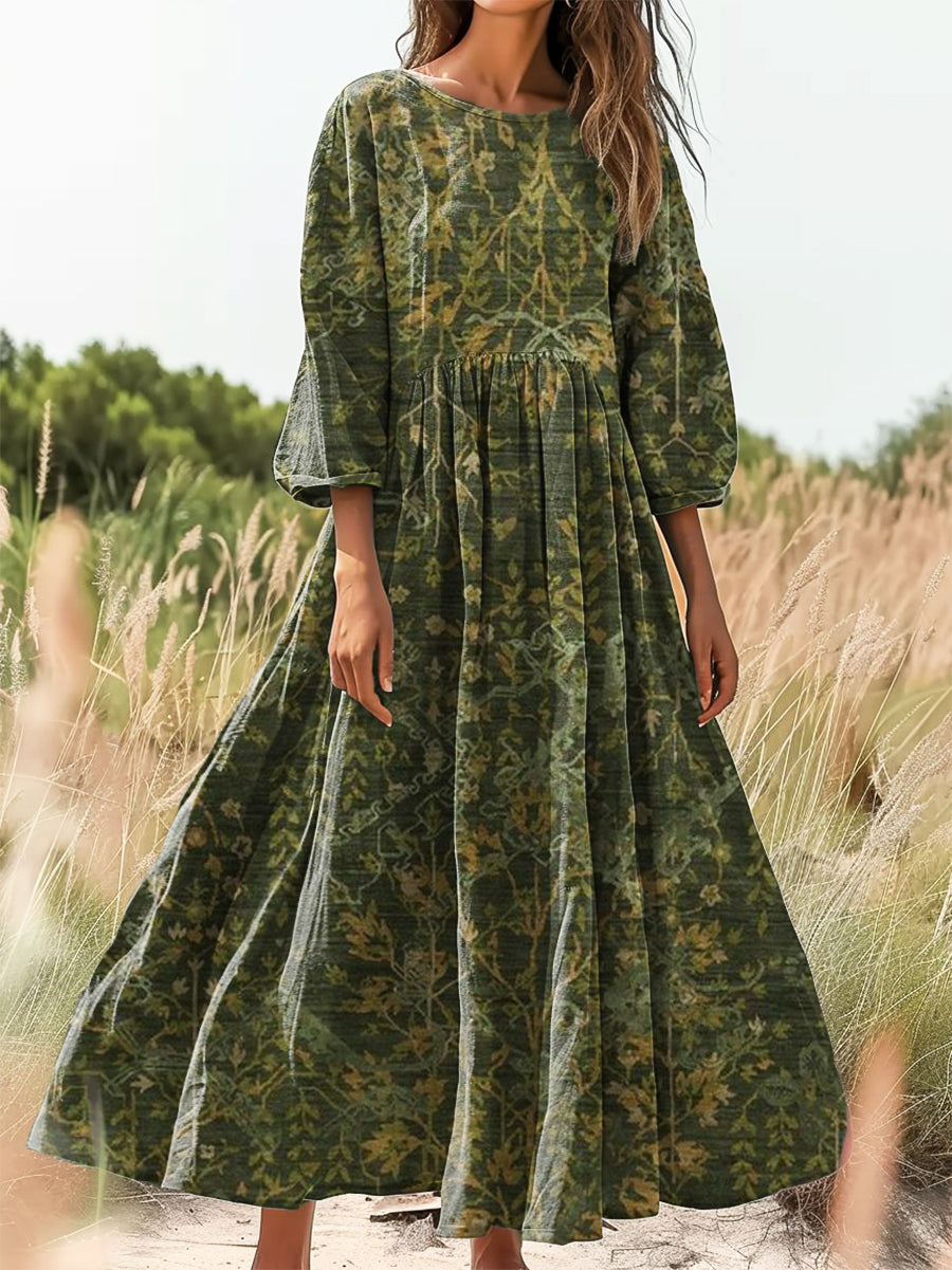 Women's Art Painting Hippie Print Dress