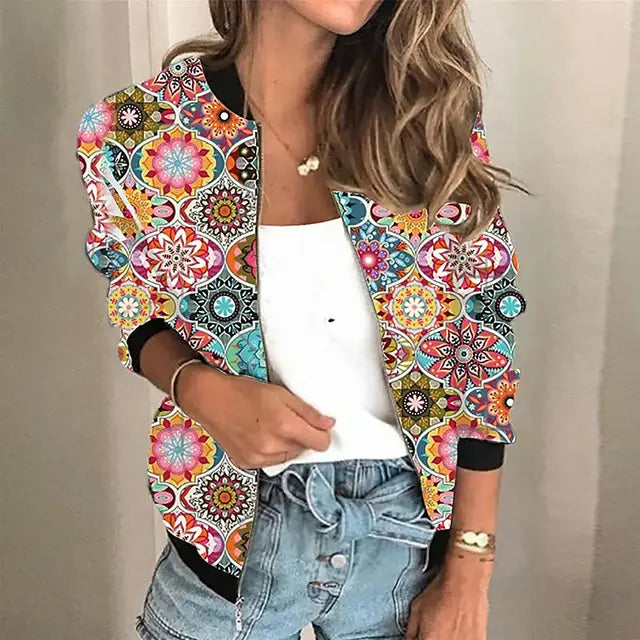 LM | Trendy Splashed Jacket for women
