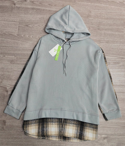LM | Comfortable long-sleeved patchwork sweatshirt