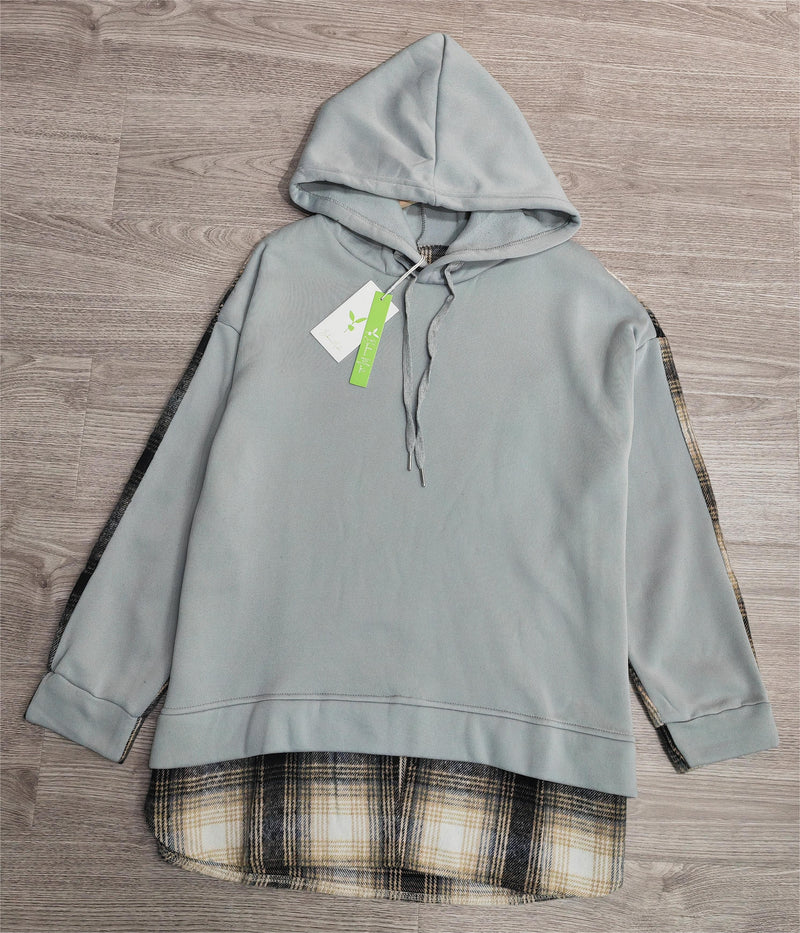 LM | Comfortable long-sleeved patchwork sweatshirt