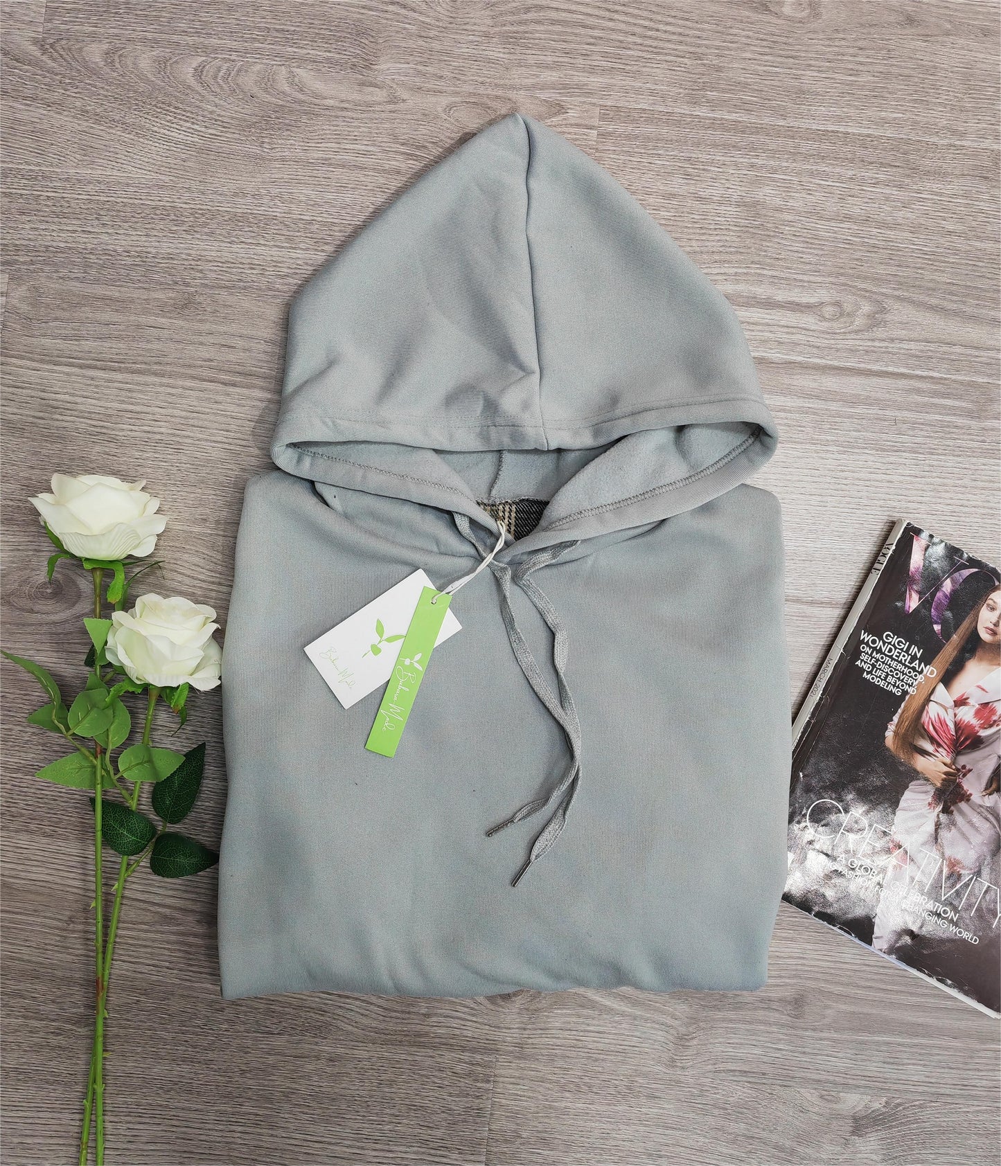 LM | Comfortable long-sleeved patchwork sweatshirt