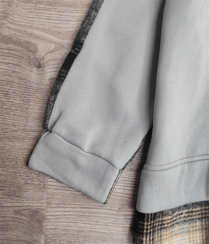 LM | Comfortable long-sleeved patchwork sweatshirt