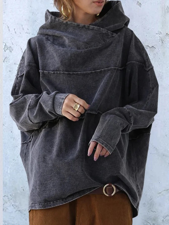 LM | Denim pullover hoodie