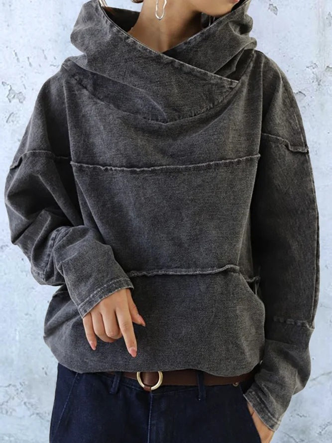 LM | Denim pullover hoodie