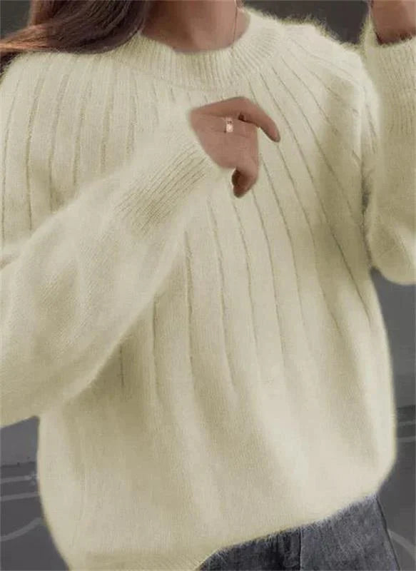 LM | Fluffy cashmere knit sweater