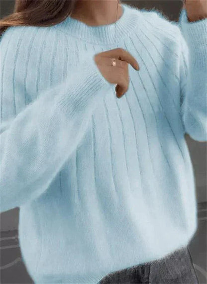 LM | Fluffy cashmere knit sweater