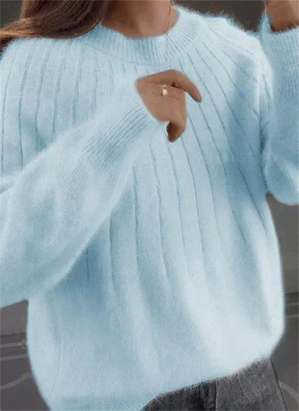 LM | Fluffy cashmere knit sweater