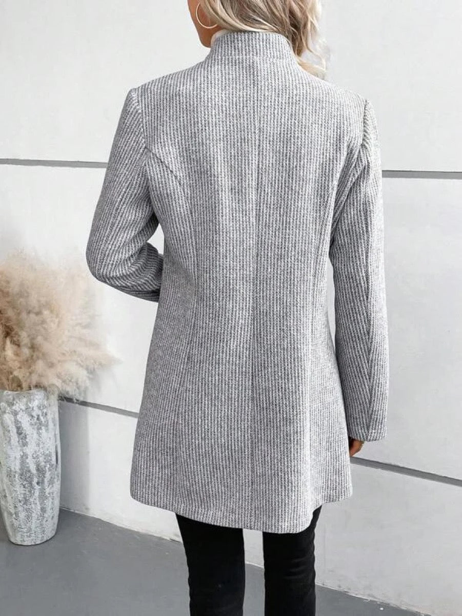 LM | Gray blazer with pockets and long sleeves