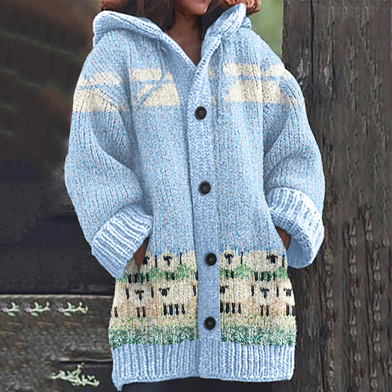 Vintage Icelandic Sheep Knitted Cozy Cardigan Sweater elevenforest