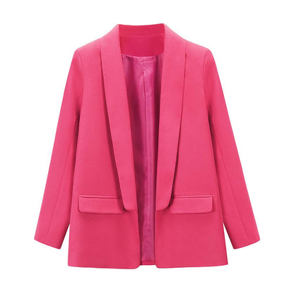 Casual Solid Color Slim Coats