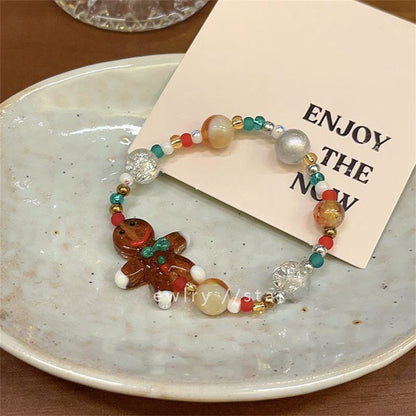 Comstylish Christmas Handmade Beaded Bracelet