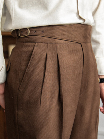 Men's British Neapolitan Cropped Trousers artswardrobe