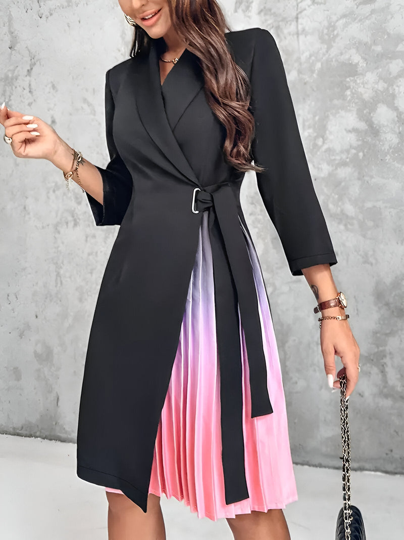 LM | Elegant blazer dress with gradient print