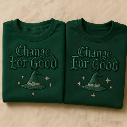 Comstylish Halloween 2025 Slogan Embroidery Art Sweatshirt