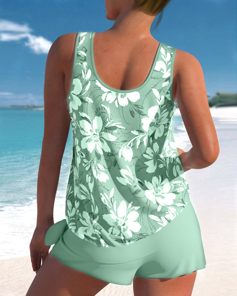 LM | Tankini with floral print