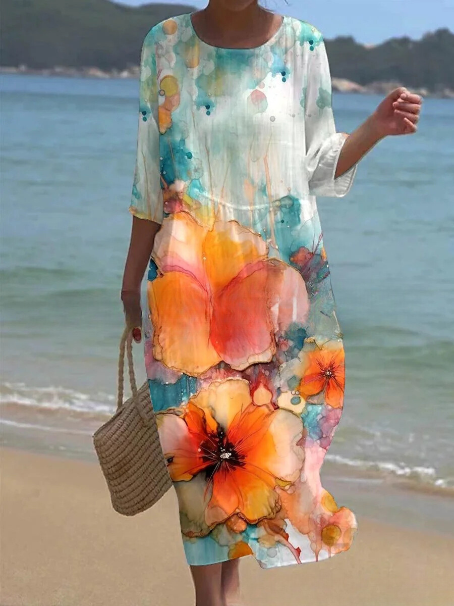LM | Maxi dress with floral pattern