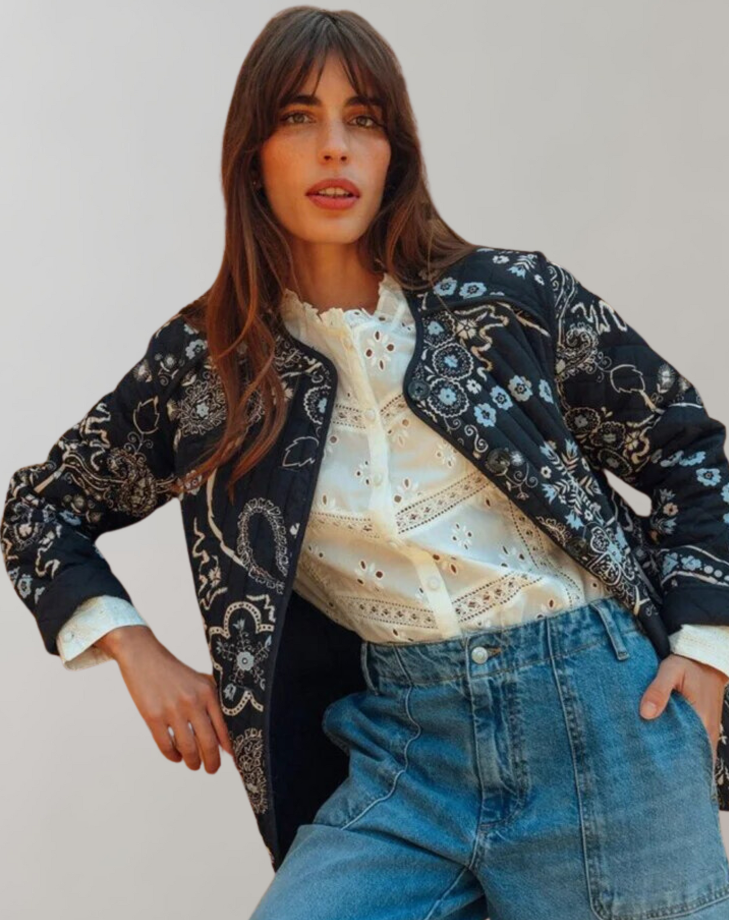 LM | Casual printed soft jacket