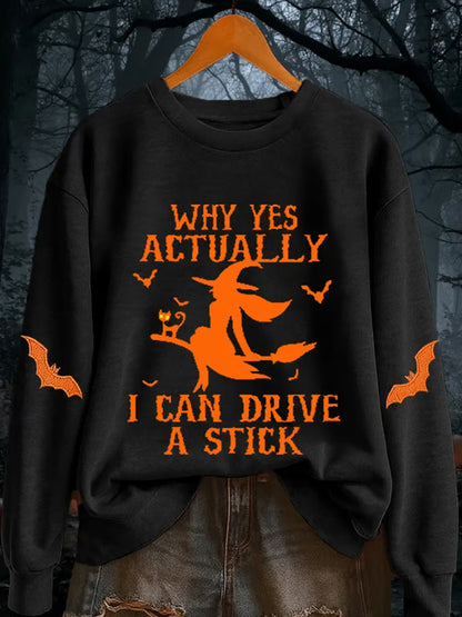 Women's Why Yes Actually I Can Drive A Stick Sweatshirt artswardrobe